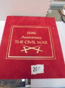 A first day cover album for the 350th anniversary of the Civil War.