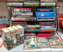 A large quantity of books on the American civil war etc