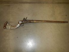 A 19th century Afghan Jezail rifle, COLLECT ONLY.