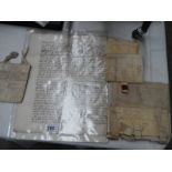 A collection of 17th century documents including indenture dated 1650.