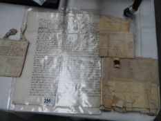 A collection of 17th century documents including indenture dated 1650.