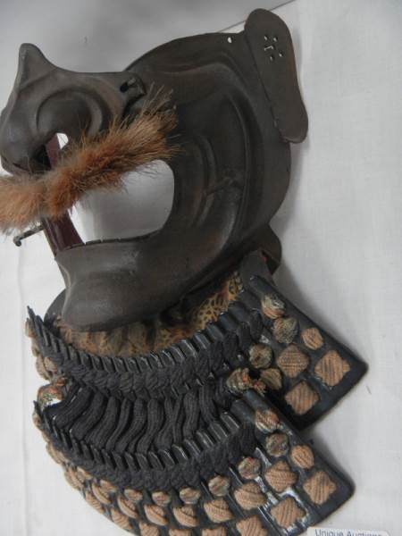 An early Samurai Menpo mask. - Image 4 of 8