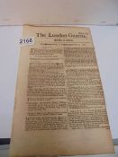 A copy of The London Gazette dated 27-30 december 1697.