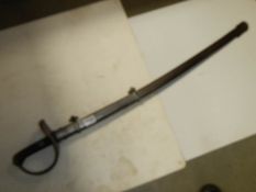 A scarce Austrian model 1850 cavalry sabre by C Jurman, dated 1854. COLLECT ONLY.