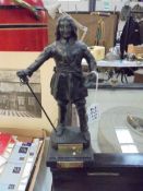 A figure of Oliver Cromwell.