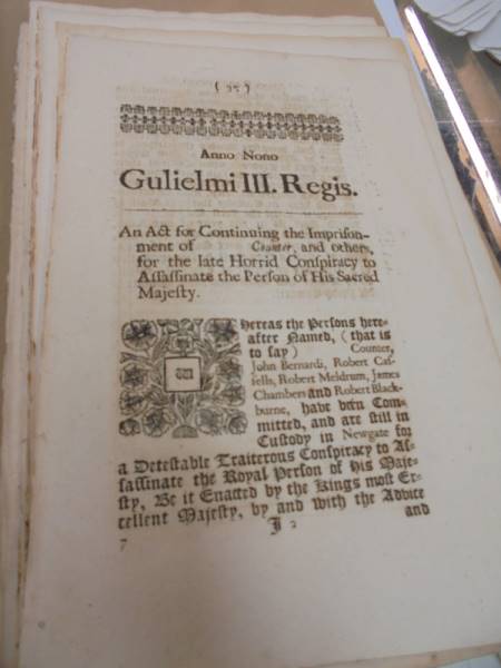 A collection of parliamentary and legal bill including late 17th and early 18th century examples. - Image 3 of 7