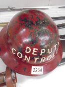 A WWII Deputy Controller helmet.