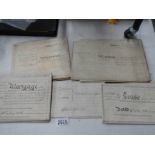 Indentures and other paperwork for Half Moon, Falcon & Lord Scarborough Arms pubs in Lincoln,