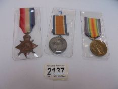 Three WW1 medals for D-9957 Pte T W Tyrell, 3 - D GDS
