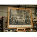 A framed and glazed print entitled 'The Jubilee Celebration Westminster Abbey 1887' COLLECT ONLY.