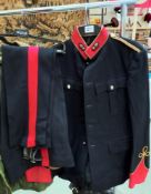 A Royal Artillery musicians jacket and trousers.