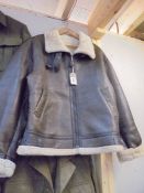 A US Army style military clothing airforce jacket, type B-3, size Large.