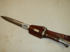 A Czech CSZ Mauser bayonet with scabbard and frog.