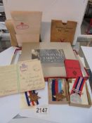 A collection of WW2 military items for 6986456 Spr J A Leadbetter including medals, Service