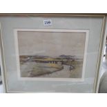 An original watercolour of Awsworth Nottinghamshire by William Benner unsigned but label on reverse.