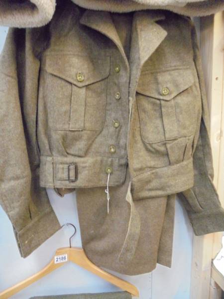 Blouse battledress 1949 patt, size 11, James Smith & Co, (Derby) Ltd., & 1949 patt trousers size 15,