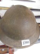 A WWII helmet,
