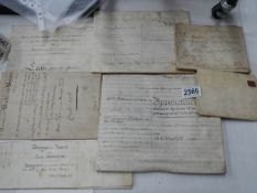 A quantity of 19th century mortgage, land sale documents etc.,