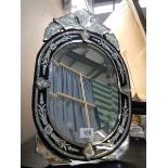 A Venetian style dressing table mirror, COLLECT ONLY.