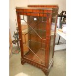 A mahogany display cabinet, COLLECT ONLY.