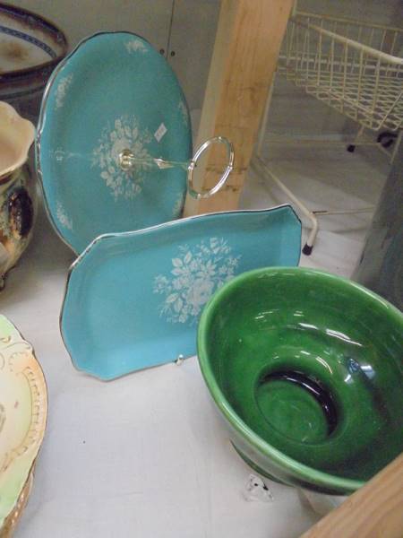 A mixed lot including jardinier, strainer dish with stand, cake stand etc., COLLECT ONLY. - Bild 3 aus 4
