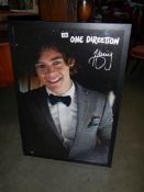 A framed and glazed photo of Harry Styles from One Direction, COLLECT ONLY.