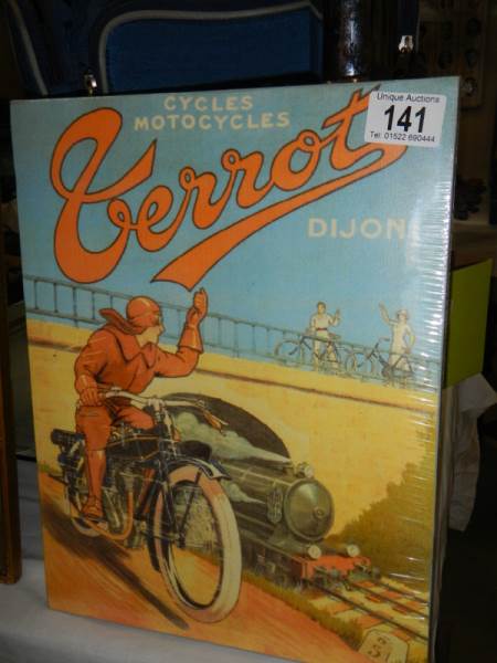 A motor cycle poster. COLLECT ONLY.