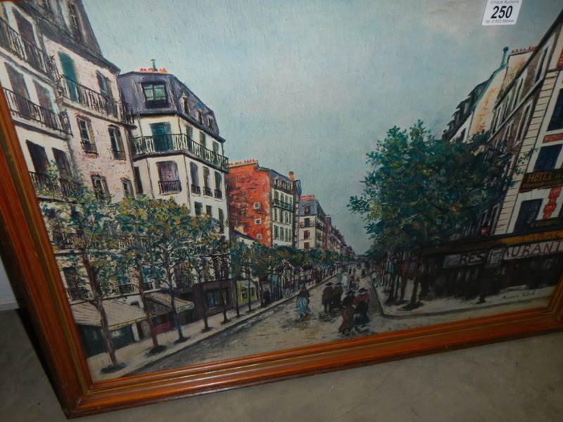 A framed and glazed street scene, COLLECT ONLY. - Image 3 of 3