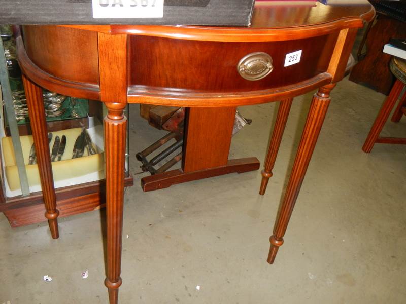 A good quality D Shaped hall table, COLLECT ONLY.