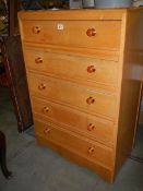 A five drawer bedroom chest, COLLECT ONLY.