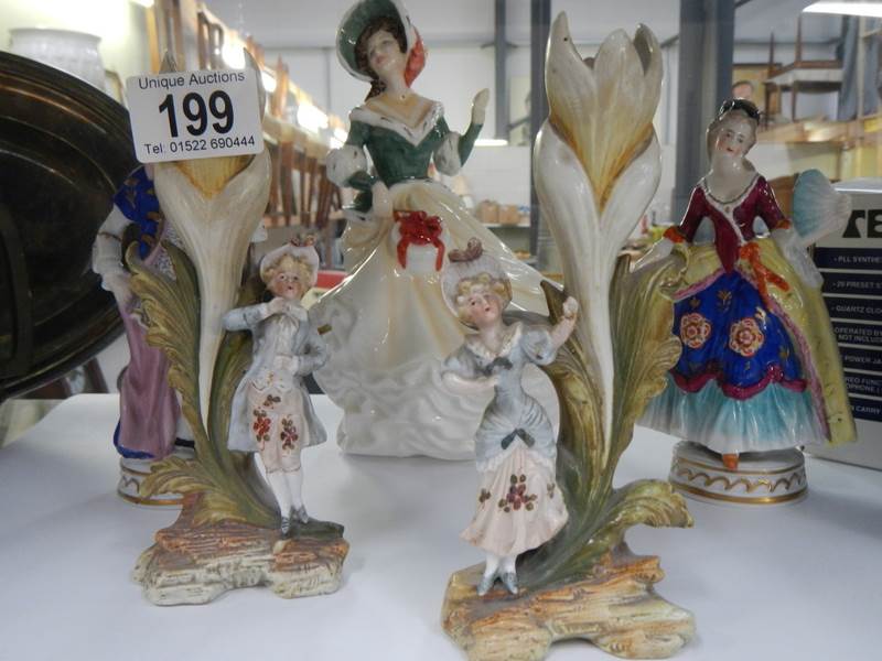A quantity of porcelain figures (some a/f).