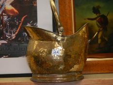 A brass coal scuttle, COLLECT ONLY.