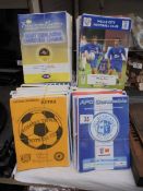 A large quantity of football programmes.