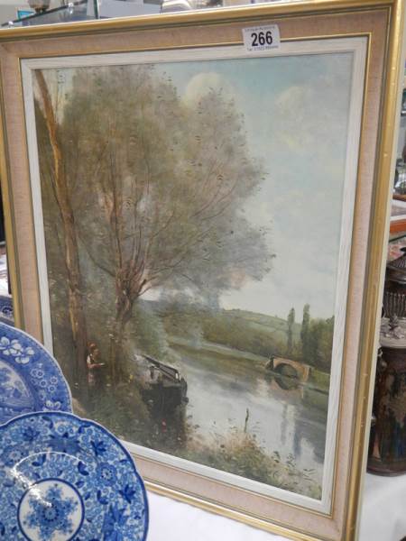 An oil painting river scene, COLLECT ONLY.