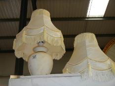 A table lamp with two lamp shades, COLLECT ONLY.