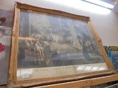 A framed and glazed print entitled 'The Jubilee Celebration in Westminster Abbey -