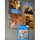 Five books including Valley of the Kings, The Pyramids, The Story of Southend Pier etc.,