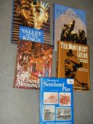 Five books including Valley of the Kings, The Pyramids, The Story of Southend Pier etc.,