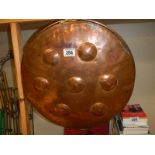 An old copper pan.