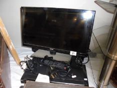 A Logic television with remote and DVD player., COLLECT ONLY