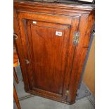 An oak corner cupboard. COLLECT ONLY.