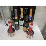 Seven bottles of alcohol including two Grand Marnier, Bailey's, Bucks Fizz etc., COLLECT ONLY.