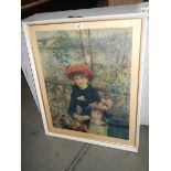 A framed and glazed print entitled 'On The Terrace' by Pierre Auguste Renoir, COLLECT ONLY.