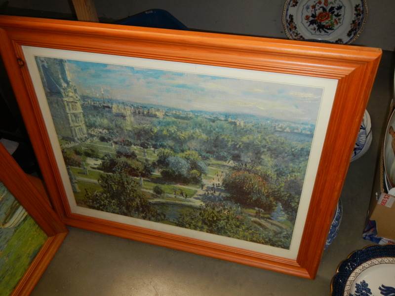 Three pine framed pictures, COLLECT ONLY. - Image 2 of 4