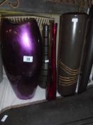 Two tall vases and two tall specimen vases, COLLECT ONLY.