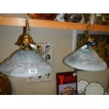 Two retro style ceiling lights, COLLECT ONLY.