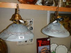 Two retro style ceiling lights, COLLECT ONLY.