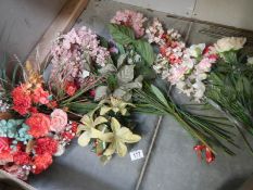 A quantity of artificial flowers.