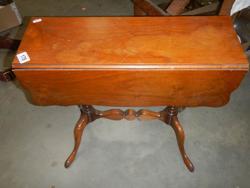 A small Victorian mahogany drop side table, COLLECT ONLY.