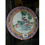 A hand painted Chinese plate.